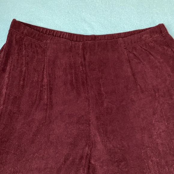CHICO’S TRAVELERS pull on pant stretchy wrinkle free wine burgundy NEW size 8-10 - Picture 4 of 10